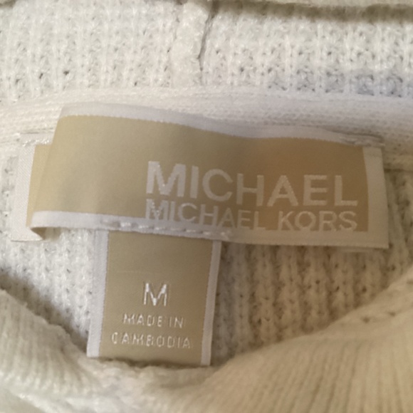 Michael Kors cream colored hoodie over the head size Med - Picture 2 of 13